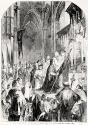 The Standard taken at Bosworth laid on the Altar of St. Paul